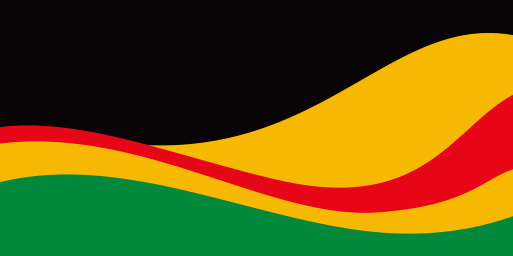 Red, Yellow, Green Colored Flag With Black Background For 