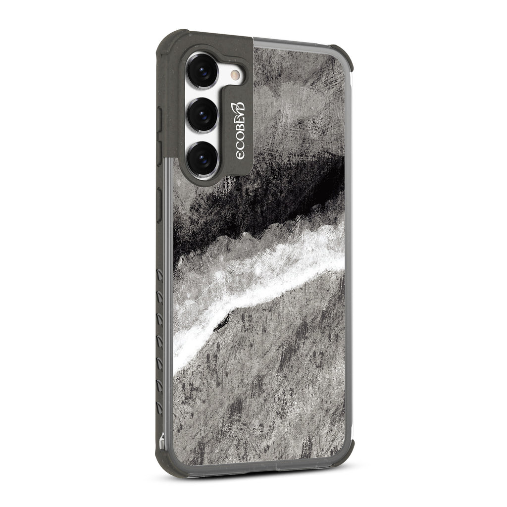 Smooth Transition  - Left-side View Of Black & Clear Eco-Friendly Galaxy S23 Case