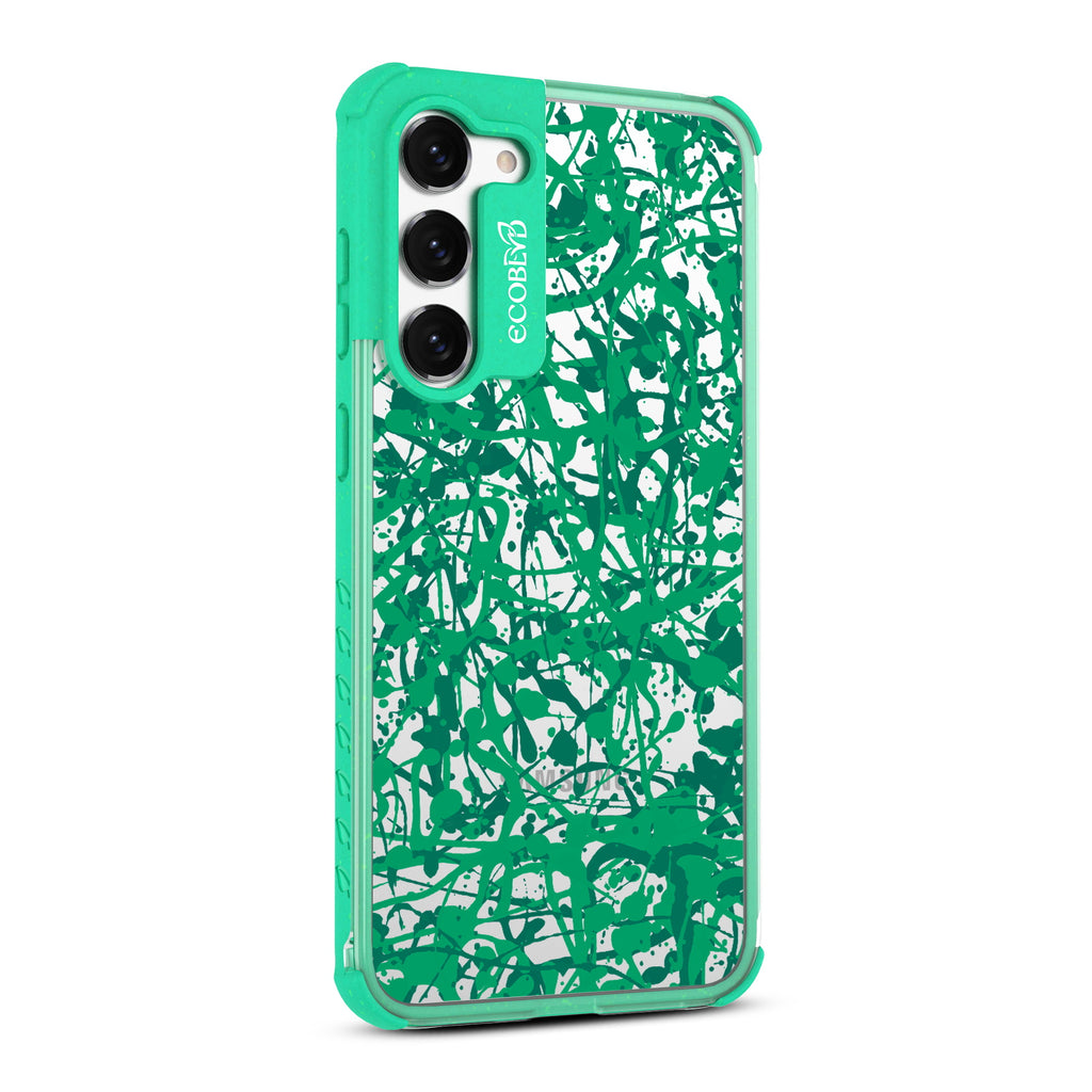 Visionary - Left-side View Of Green & Clear Eco-Friendly Galaxy S23 Plus Case