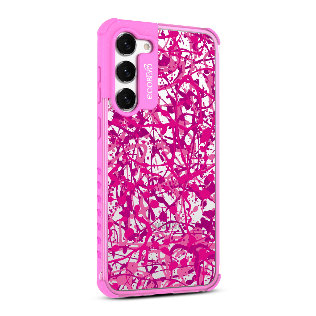 Visionary - Left-side View Of Pink & Clear Eco-Friendly Galaxy S23 Plus Case