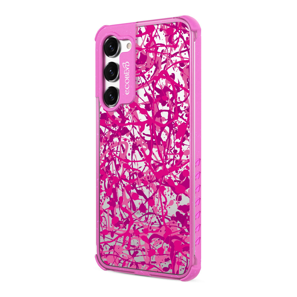 Visionary - Right-side View Of Pink & Clear Eco-Friendly Galaxy S23 Plus Case