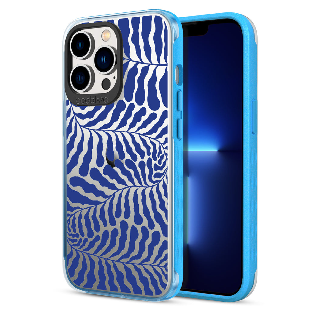 Blue Lagoon - Back View Of Blue & Clear Eco-Friendly iPhone 13 Pro Case & A Front View Of The Screen